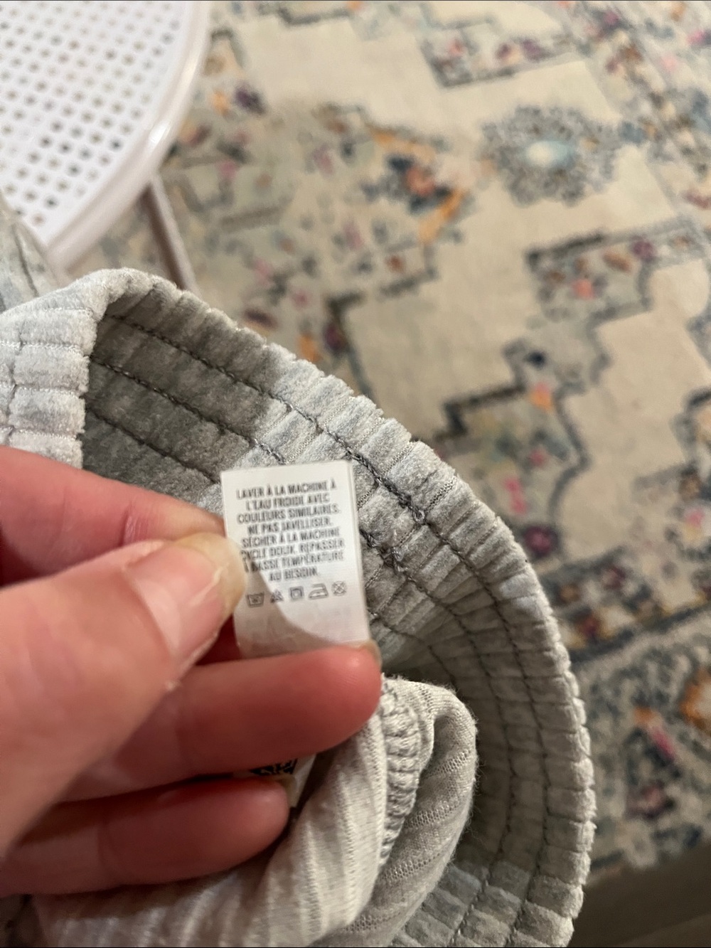 aerie Light Grey Ribbed Flare lounge pants - Picture 4 of 4